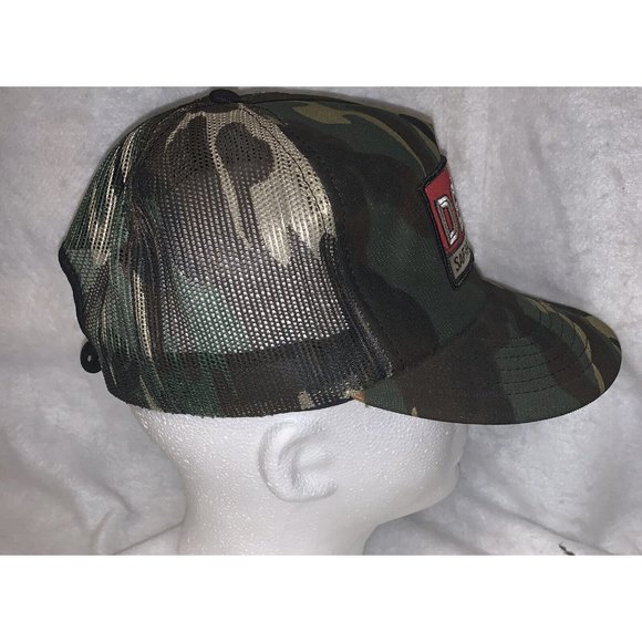 Vintage Challenger Cap PATCH Dean Saf T Bilt Tires Mesh Snapback CAMOUFLAGE USA - Picture 5 of 8